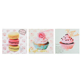 Kit 3 toiles Cupcakes