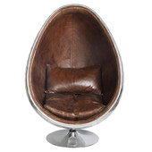 Fauteuil cuir Coquille