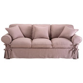 Sofa 3/4-Sitzer nicht ausziehbar, Leinen blassmauve