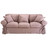 Sofa in vintage mauve linen, seats 3/4