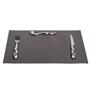 Steel charcoal grey placemat  <br /> - Set of 4