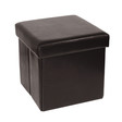 Pouf coffre pliable brun