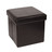 Pouf coffre pliable brun