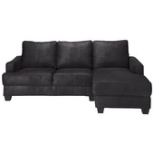 3/4-Sitzer-Ecksofa, nicht ausziehbar, schwarz<br />Philadelphie