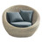 Fauteuil de jardin rond gris <br />Saint-Raphaël