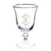 Glas Monogramm silbern <br /> - Set aus 6
