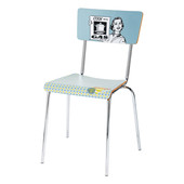 Vintage stoel blauw Réclam'