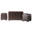 Banc Soho + 2 poufs coffres