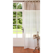 Bedrukt gordijn met voile Camille <br /> - Lot van 2