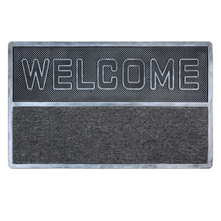 Welcome silver doormat