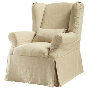 Sesselbezug Leinen schnurbeige<br />Cottage