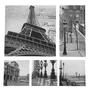 Ensemble aus 5 Bildern von Paris großes Modell