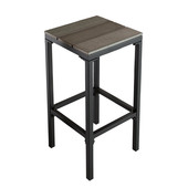 Tabouret de bar d'extérieur gris <br />Escale