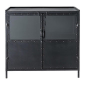 Industrial Buffet with Glass Doors Edison