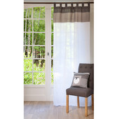 Vorhang Chaumont grau-weiß <br /> - Set aus 2