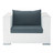 Fauteuil de jardin carré blanc<br />Antibes