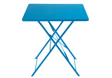 Table de jardin carrée  bleue pliante
