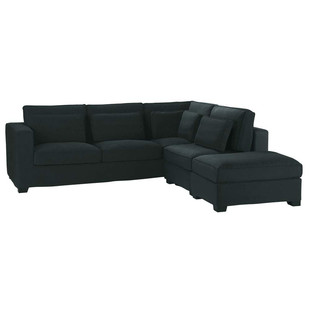 5-seat corner sofa in slate grey <br />Milano