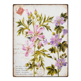 Plaque métal Florale