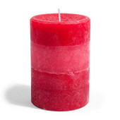 Stumpenkerze rot <br /> - Set aus 6