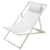Chaise longue / chilienne pliable  blanche Split