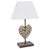 Lampe Cœur Rotin