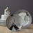 Assiette plate Haute couture grise <br /> - Lot de 6