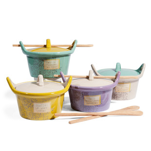 Assortiment de 4 marmites et cuillères Basilic