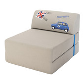 Low sofa-bed, grey London