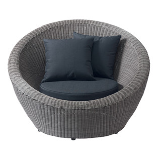 Fauteuil de jardin rond taupe<br />Palerme