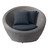 Fauteuil de jardin rond taupe<br />Palerme