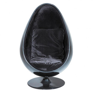 Fauteuil noir  Coquille
