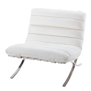 Zetel wit leder  Beaubourg