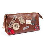 Patchwork-Kulturtasche Reise