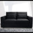 Schlafcouch 2/3-Sitzer, ausziehbar, schwarz