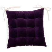 Galette de chaise Medina prune <br /> - Lot de 4