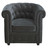 Zetel in grijs fluweel  Chesterfield