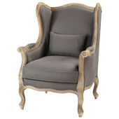 Grey taupe wing chair Manoir
