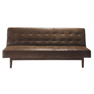 Canapé marron 3 places
convertible<br />Studio