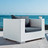 Fauteuil de jardin carré blanc<br />Antibes