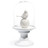 Statuette moineau sous cloche