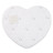 Tablero Corazón blanco bordado