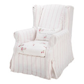 Housse de fauteuil ramie blanc Cottage
