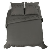Cosy Duvet Set in Charcoal Gray 140x200
