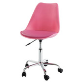 Sedia da scrivania rosa Bristol