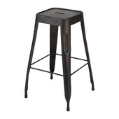 Tabouret de bar indus noir Jim