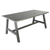 Grey wood rectangular garden table Dinan