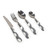 Sixties large grey polka dot cutlery set