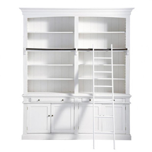 Meuble Bibliothèque échelle blanche