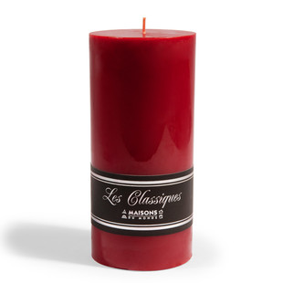 Bougie Cylindrique rouge <br /> - Lot de 6